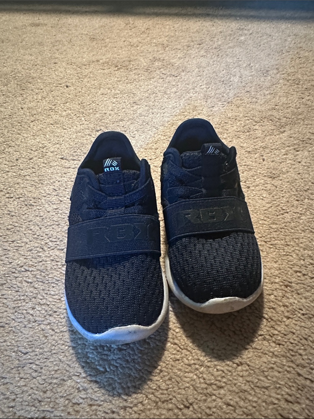 RBX Kids Navy Slip-On Knit Sneakers with Elastic Strap